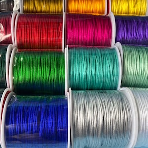 Kleurrijk nylon knoopkoord: 1,3 mm/2,0 mm DIY-sieradenkoord