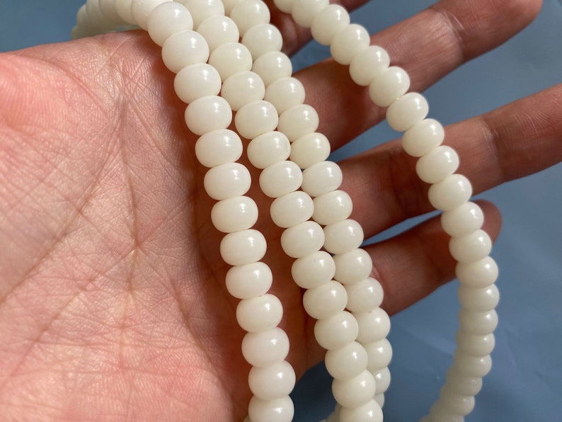 Bianco Bodhi Apple Beads 8/6 mm 9 x 7 mm 10, 8 mm 11, 8 mm 13, 10 mm 11, 9 mm, borlinei di Bodhi, perline sciolte Bodhi, perline buddismo, gioielli fai da te immagine 4