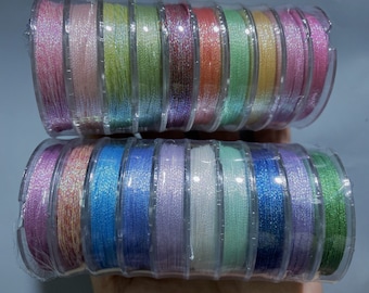 Metallic Twisted Cord: 20 Colors Glitter Beading Wrap (25 Meters)
