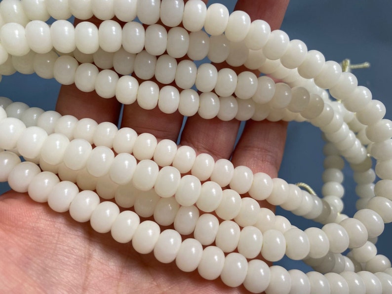 Bianco Bodhi Apple Beads 8/6 mm 9 x 7 mm 10, 8 mm 11, 8 mm 13, 10 mm 11, 9 mm, borlinei di Bodhi, perline sciolte Bodhi, perline buddismo, gioielli fai da te immagine 1