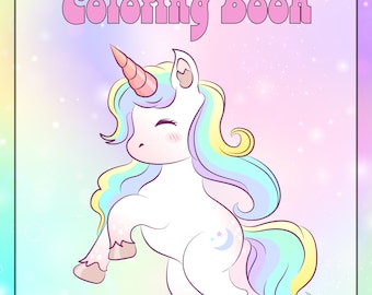 Unicorn Coloring Book - 10 pages Printable