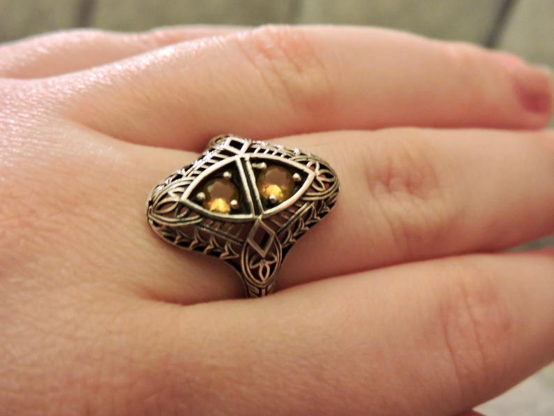 Art Deco Citrine Ring