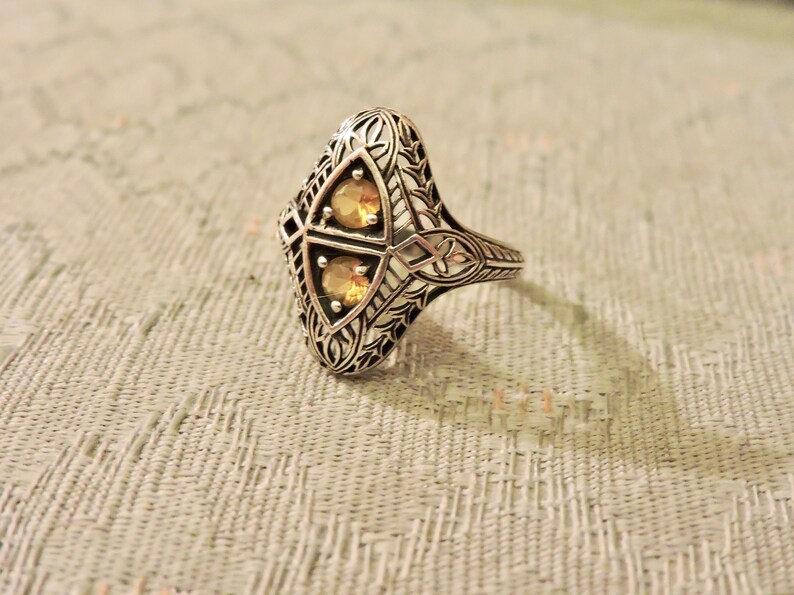 Art Deco Citrine Ring
