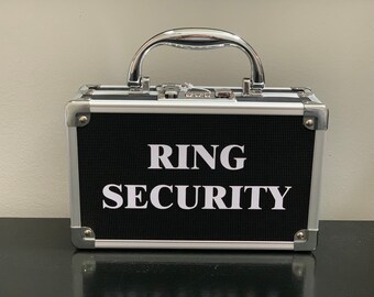 Ring Security Case, Ring Bearer Box for Wedding, Ring Security Lock Box