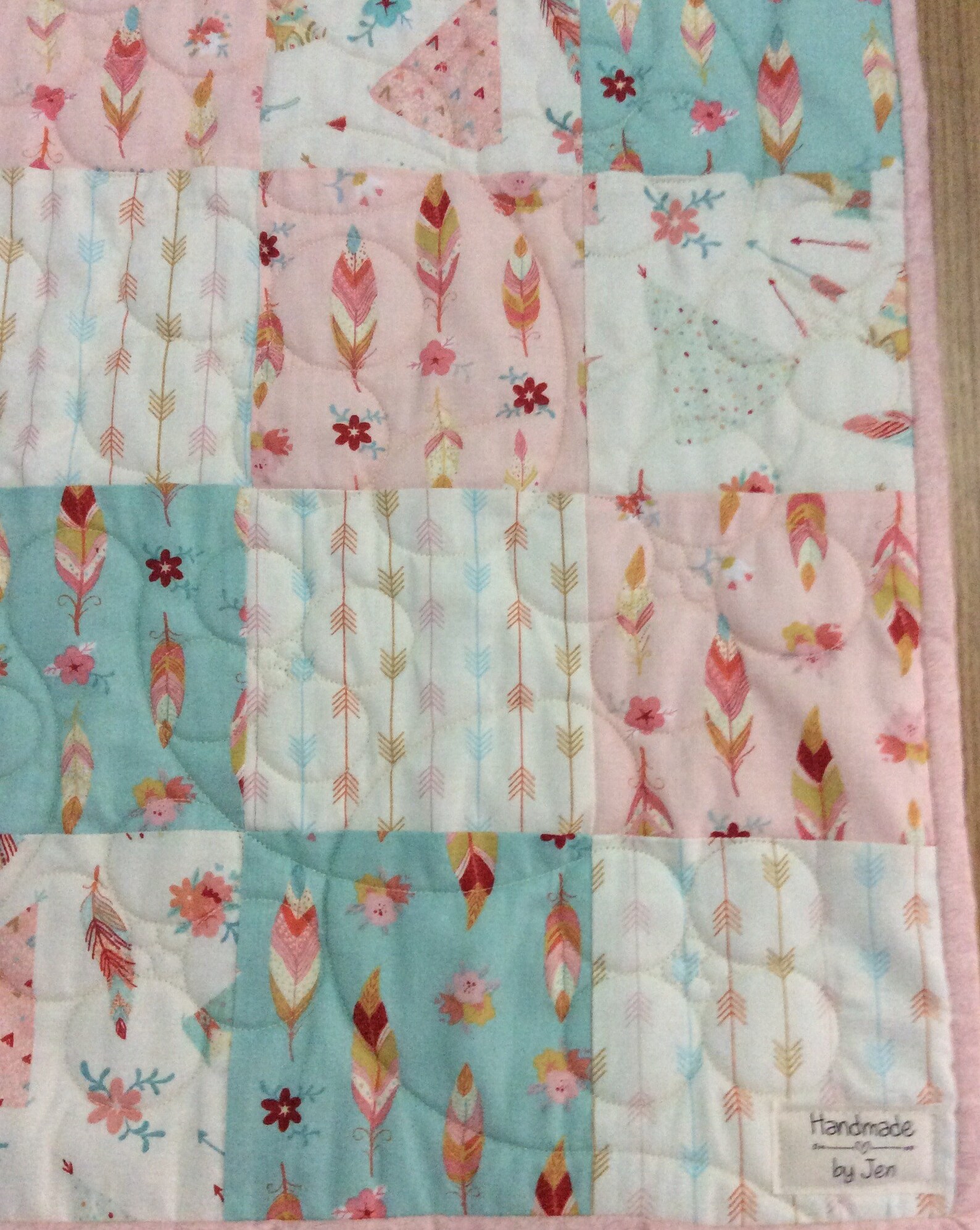 Handmade baby/toddler cot quilt Etsy