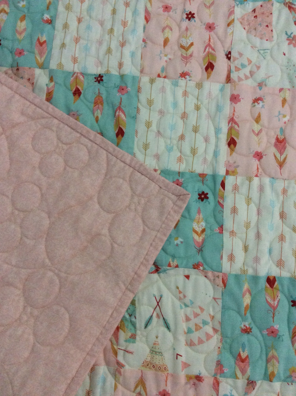 Handmade baby/toddler cot quilt Etsy