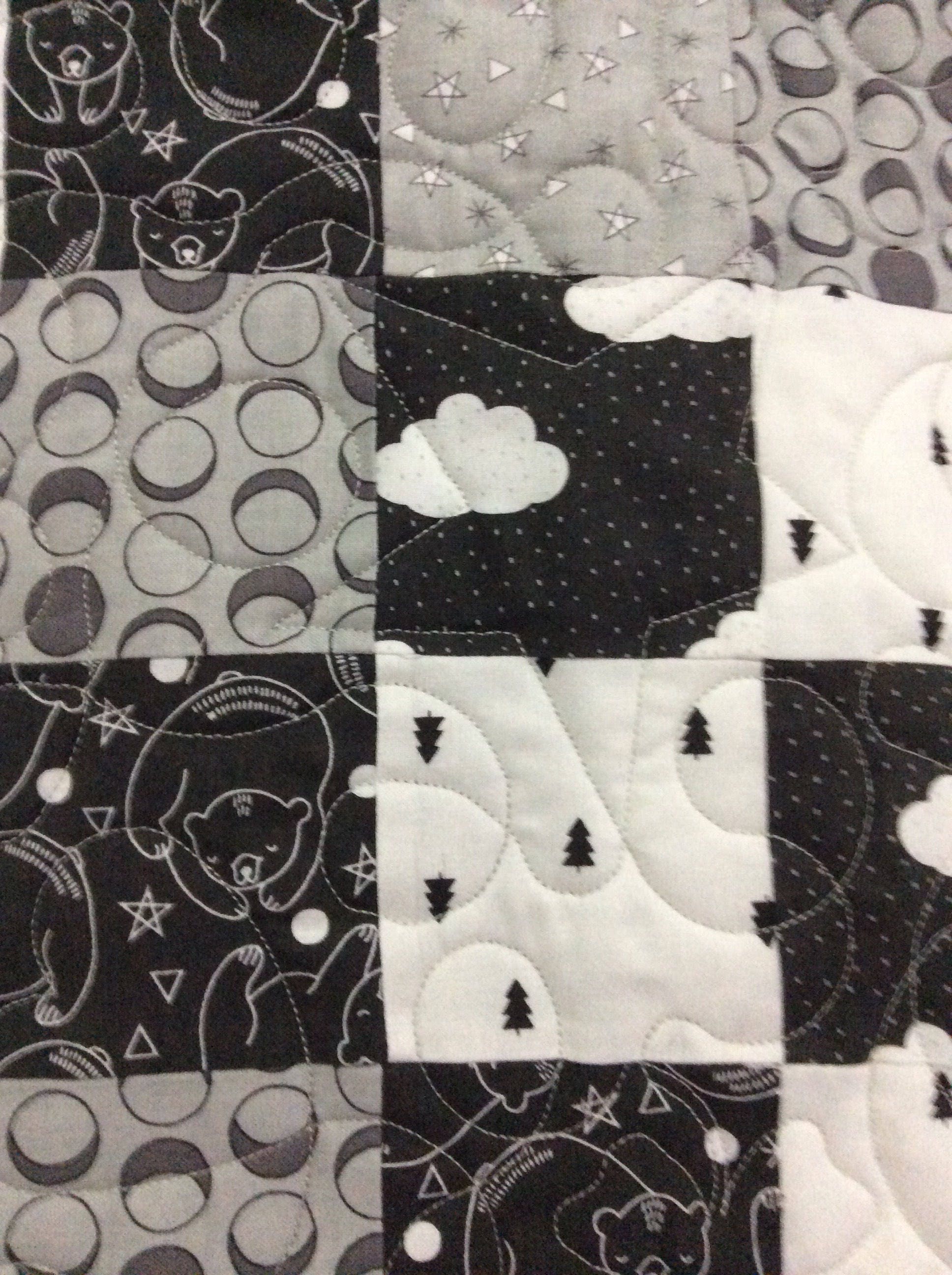 Handmade baby/toddler cot quilt Etsy