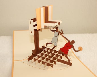 Handmade Basketball Pop Up Card: Birthday, Blank Card