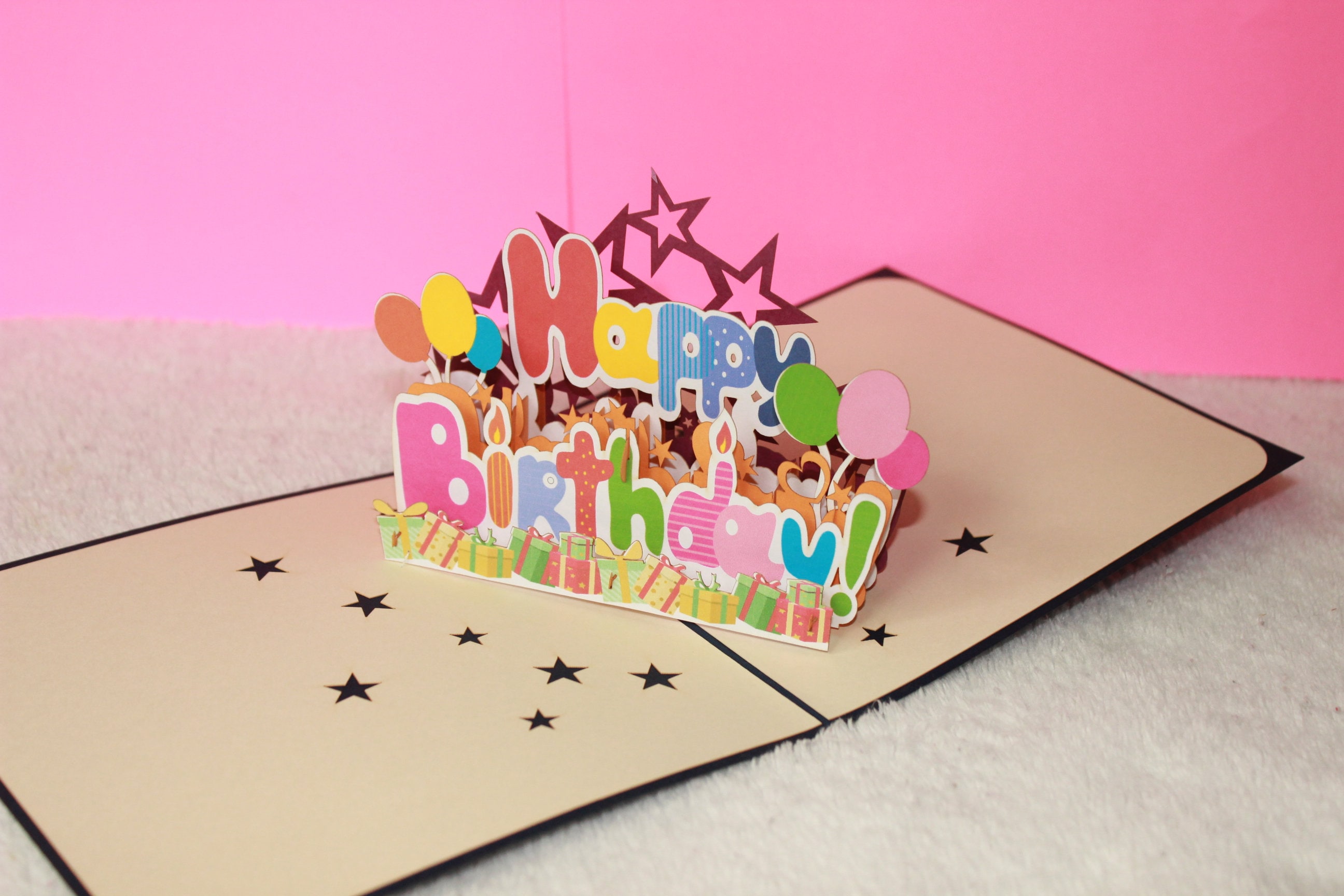 Pop Up Birthday Card/ Birthday Pop Up Card / Pop Up Card Etsy
