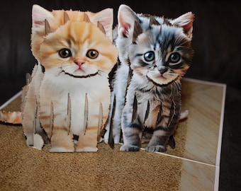 Pop Up Cat/ Cartes chat 3D
