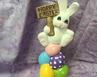 Unpainted ceramic Easter Rabbit, unpainted ceramic Rabbit, unpainted Easter, Unpainted Ceramic Hoppy Easter, unpainted bisque to paint