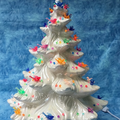 Lighted Pearl Christmas Tree With 217 Lights Lighristmas Etsy