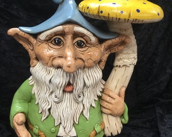 Troll, Gnome, woodland gnome, garden art, handcrafted gnome, handmade troll, garden troll, garden statue, statue gnome, statue troll, home