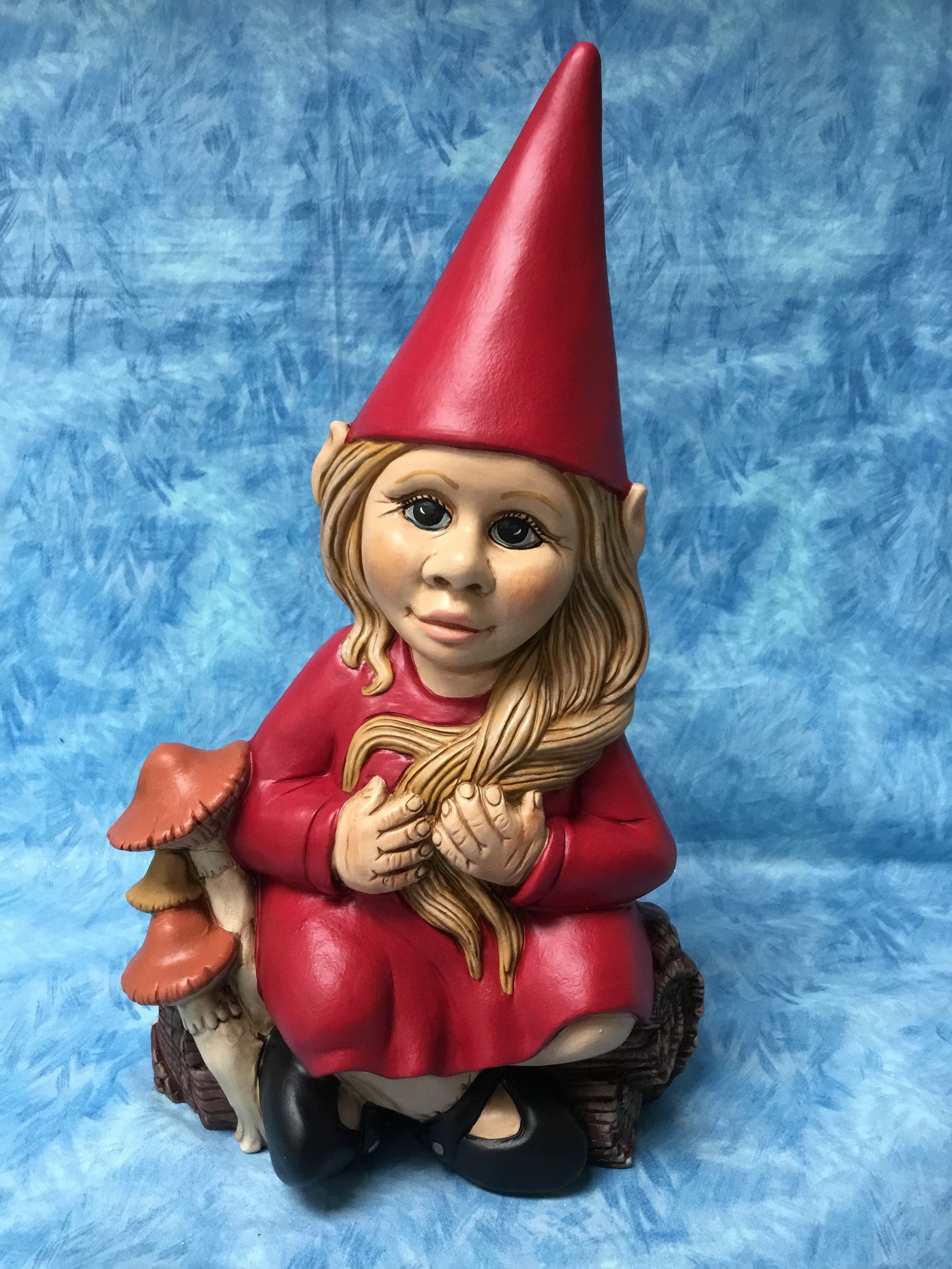 Girl gnome handcrafted gnome red gnome girl gnome on  etsy Girl gnome handcrafted gnome red gnome girl gnome on  etsy