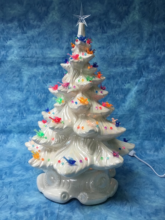 Lighted 13 Inch Ceramic Christmas Tree