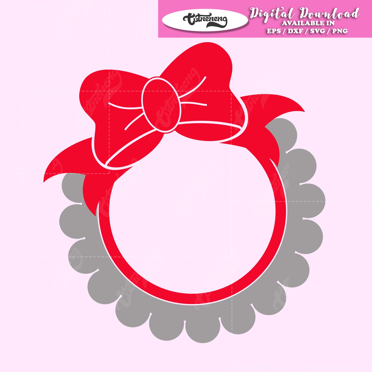Download Bow Pearl Ring Monogram Svg Pearl Monogram Svg Circle Etsy