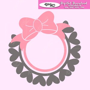 Download Bow Pearl Ring Monogram Svg Pearl Monogram Svg Circle Etsy