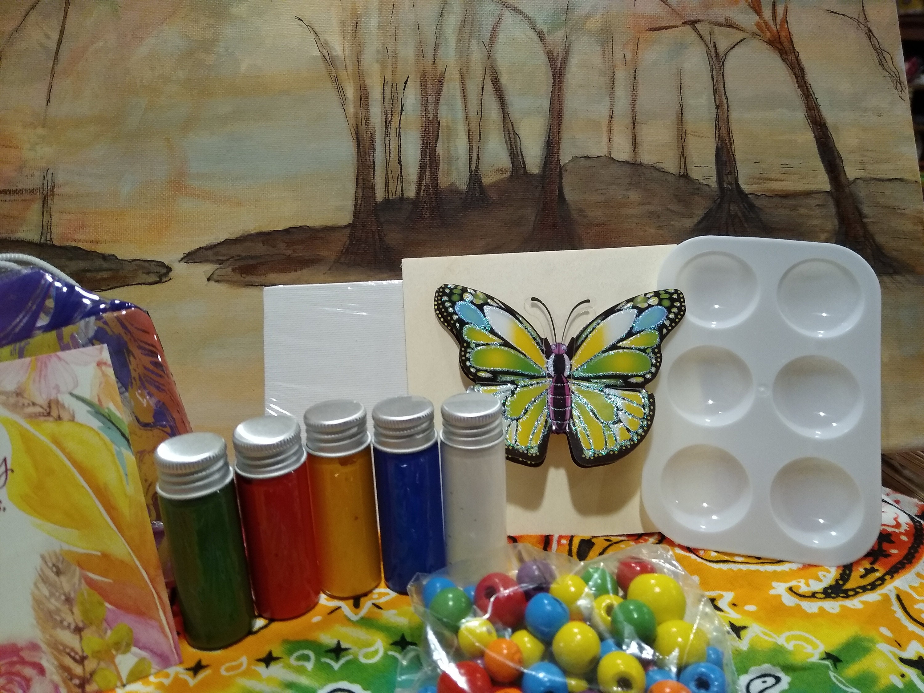 Spaß bunte Kunst & Handwerk Malerei Perlen und Holz Handwerk | Etsy