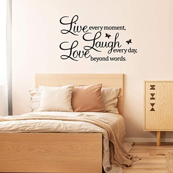 Live Laugh Love Family Home Quote Wall Stickers Art Room Removable Decals  DIY