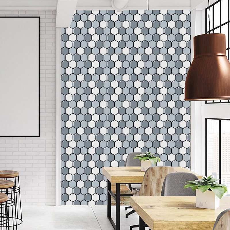 Modern Waterproof Bathroom Wallpaper Removable Peel and Stick Wallpaper