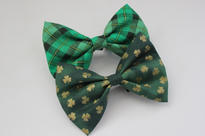 St Patricks Day Shamrock Dog Bow Tie Patricks Day Bow Tie Collection St