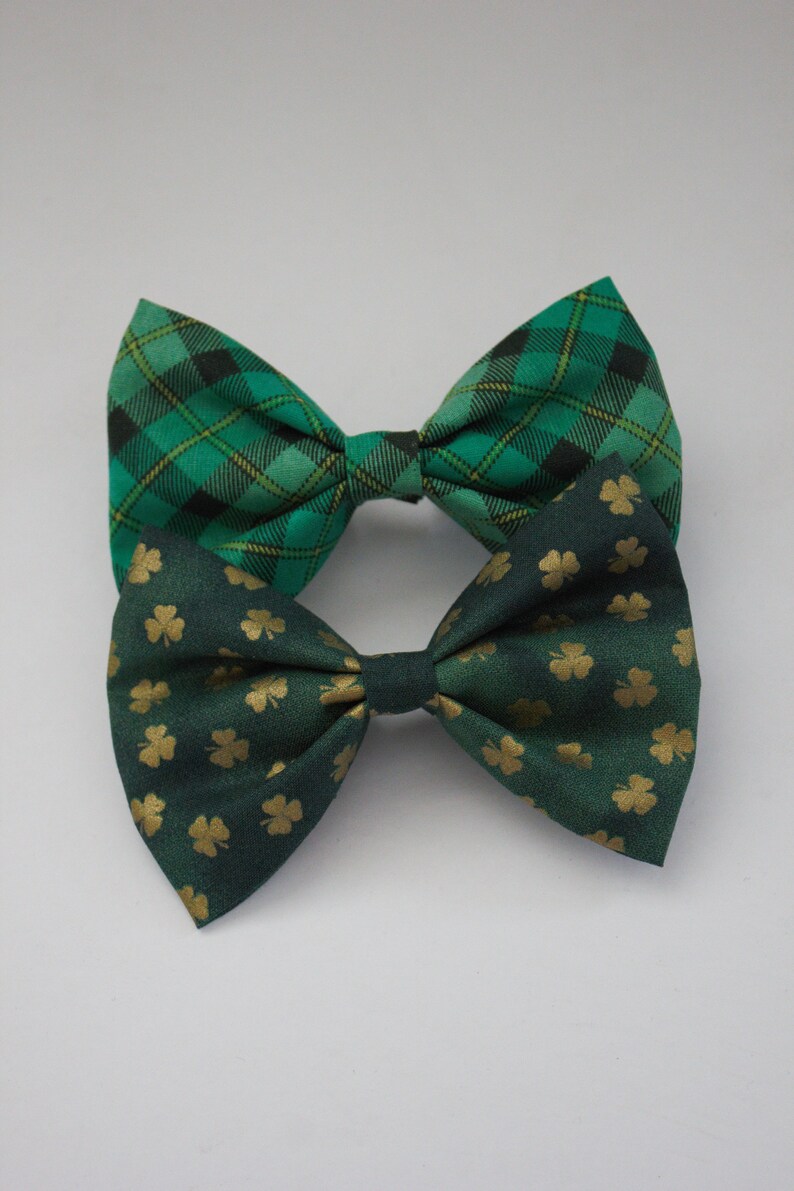 St Patricks Day Shamrock Dog Bow Tie Patricks Day Bow Tie Collection St