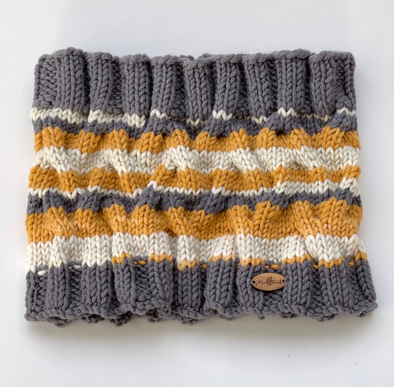 Chunky Knit Cable Cowl / Snood / Snood Scarf / Winter Scarf / Etsy