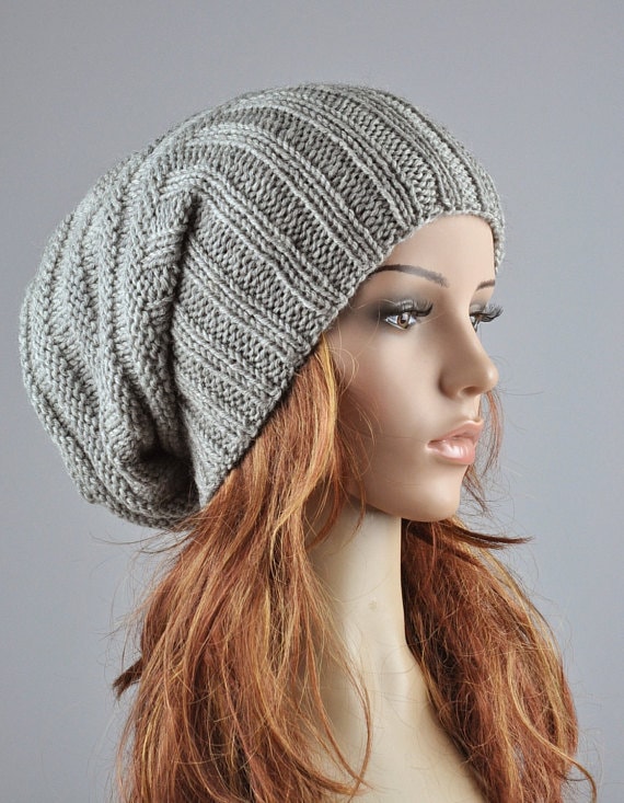 Instant Download Knitting Pattern - Oversized Slouchy Hat Pattern - Slouchy Beanie Knit Hat Pattern - Mens Hat Pattern Womens Hat Pattern