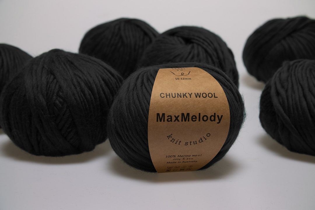 Super Chunky Bulky Knitting Yarn/ 200g Australian 100% Merino Wool Yarn ...