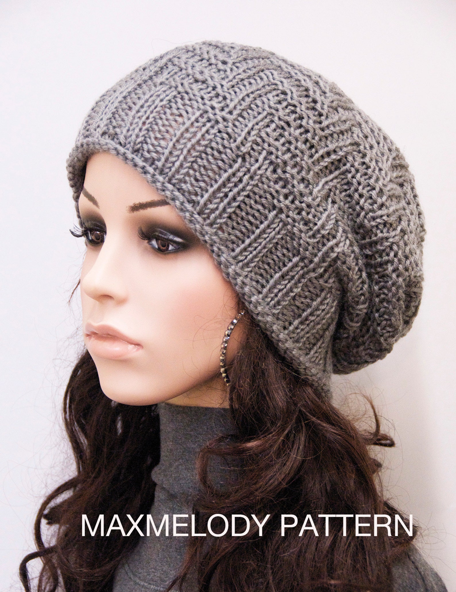 Instant Download Knitting Pattern Oversized Slouchy Hat Etsy