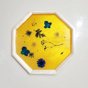 Blue Flower Decorative Trinket Tray