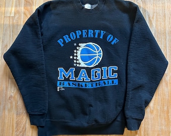 Vintage 1990s NBA Basketball Orlando Magic Florida Heavyweight Crewneck Sweatshirt Tage Size XL Made in USA