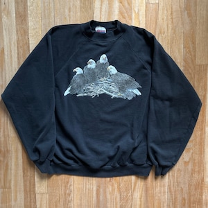 Vintage USA nature eagle Raglan  Sweatshirt size XL