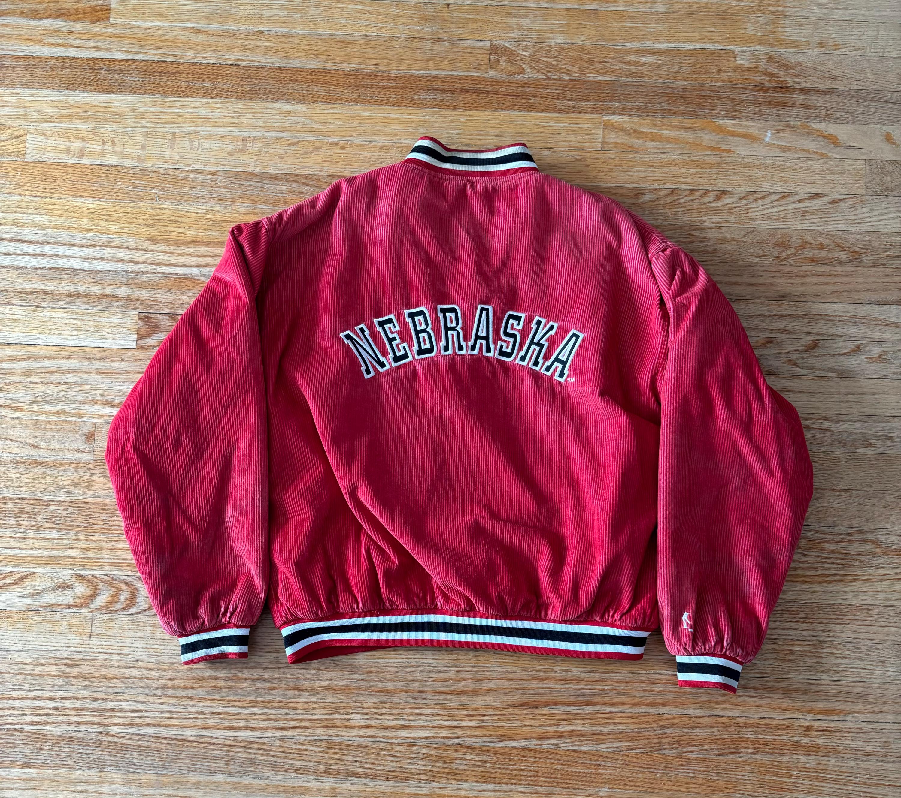 ヴィンテージ！starterトレーナー　（Nebraska） Vintage 90s Red Starter Nebraska Huskers Jacket - XX-Large