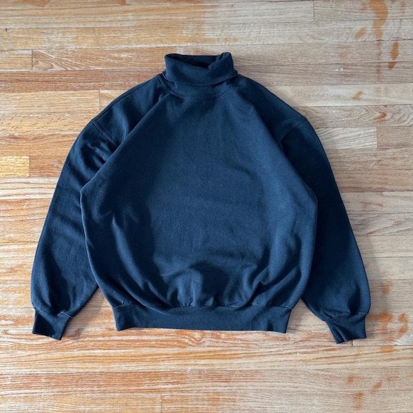 Vintage 90s Made in Canada turtleneck mock neck sweatshirt Size Large