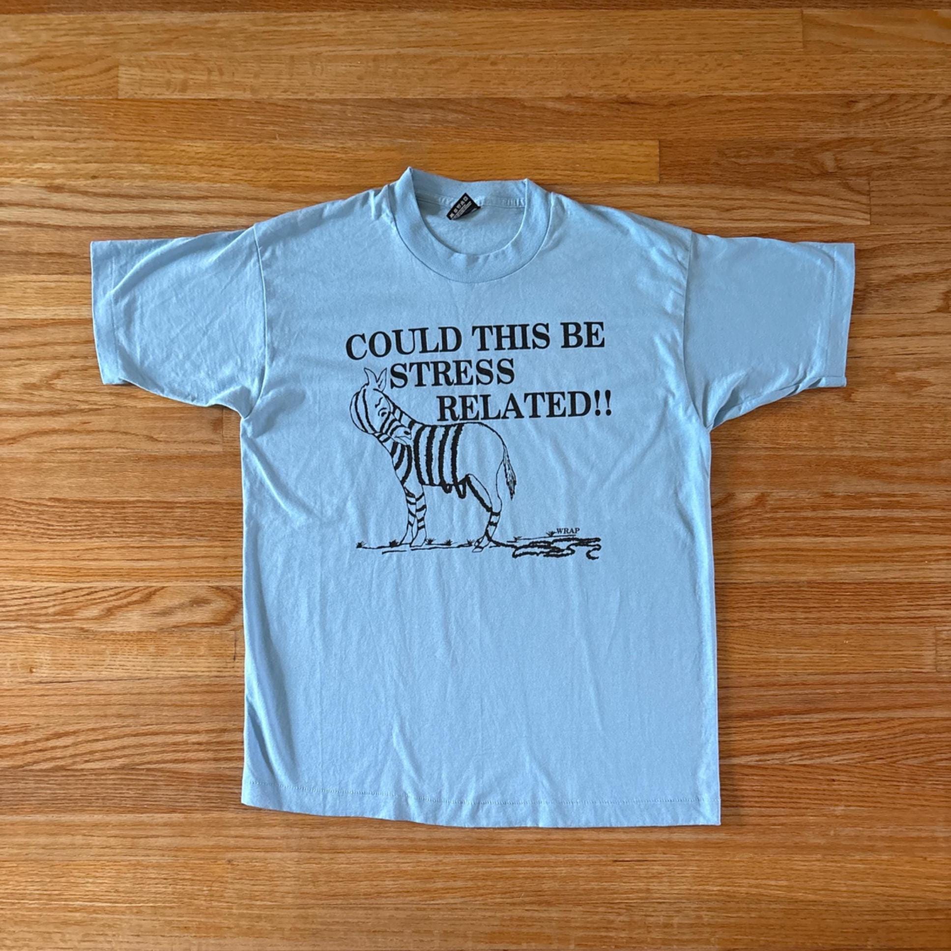 Vintage 90s Humor Funny Zebra t-shirt Size Large