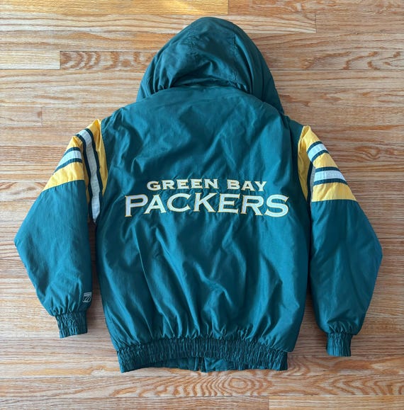 Vintage 90s Logo 7 Green Bay Packers Winter Parka NFL Football