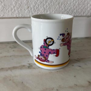 Vintage Rainbow Clown Mug Made in Japan