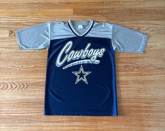 Vintage jaren 90 Dallas Cowboys voetbalshirt kinderen maat jeugd 14/16 (dames Small)