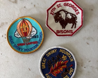 Naszywka z lat 80. – Great Smoky Mountains Canporee Boy Scouts of America – okrągła, 3 cale