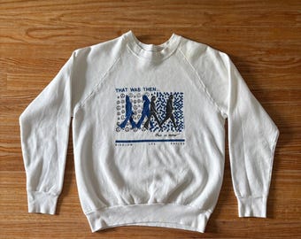 Vintage jaren 80 raglansweater Peace High School Reunion maat Small/Medium