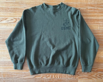 Vintage 90s United States Marine Corps USMC Military Army Crewneck Sweatshirt Size Medium