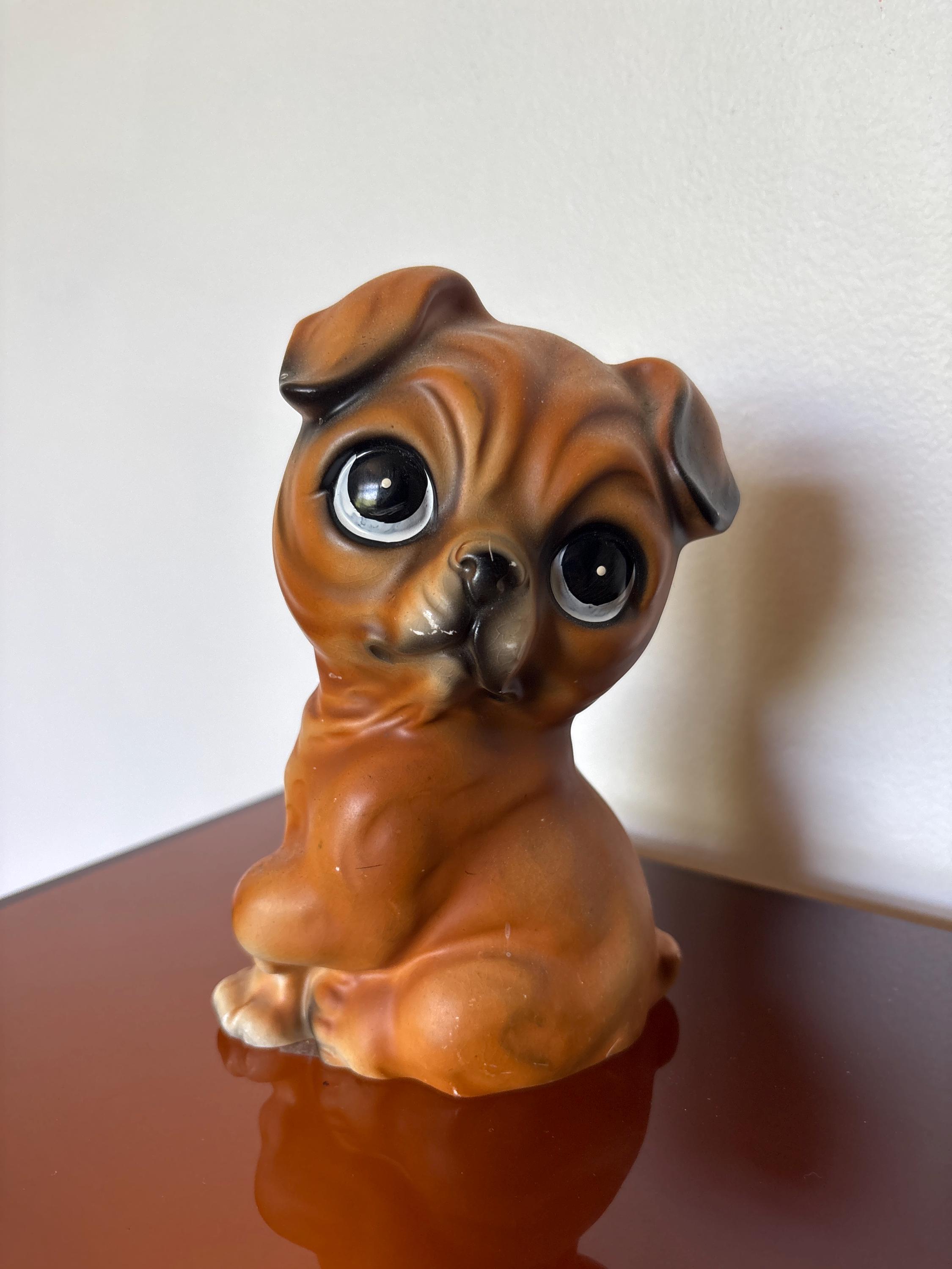 Big Eye Dog Figurine - Etsy