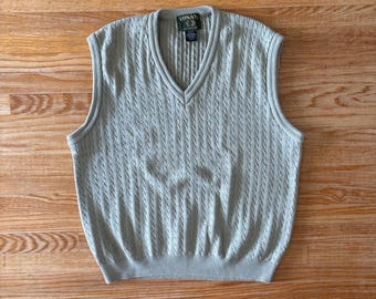 Klasyczny sweter golfowy z lat 90., wyprodukowany w Kanadzie, rozmiar XL