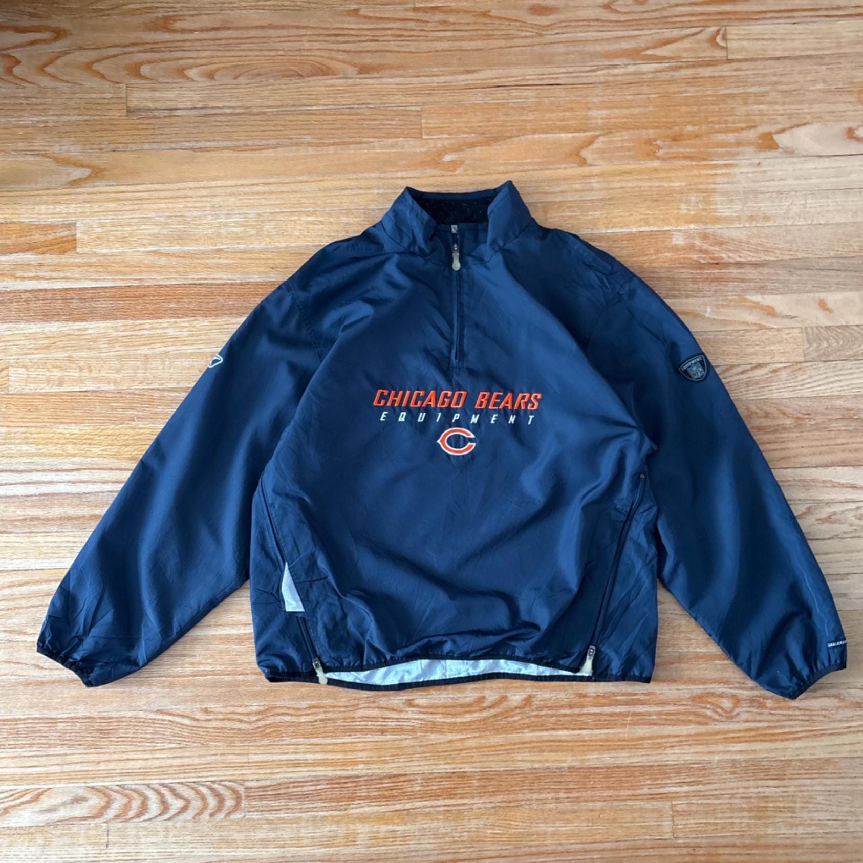 Chicago Bears NFL Football Pullover Windbreaker Jacket Size Medium