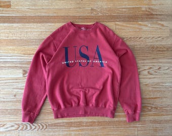Vintage 90s USA crewneck sweatshirt Size Medium / Large