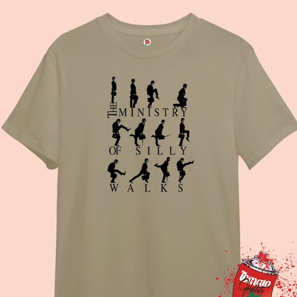 Omarm absurde humor met dit heerlijke klassieke T-shirt "The Ministry of Silly Walks".