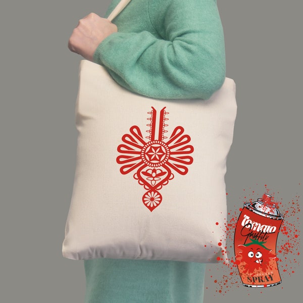 Parzenica Highland Polish Folklore  - beautiful composition on Tote Bag. Torba z wzorem góralskim