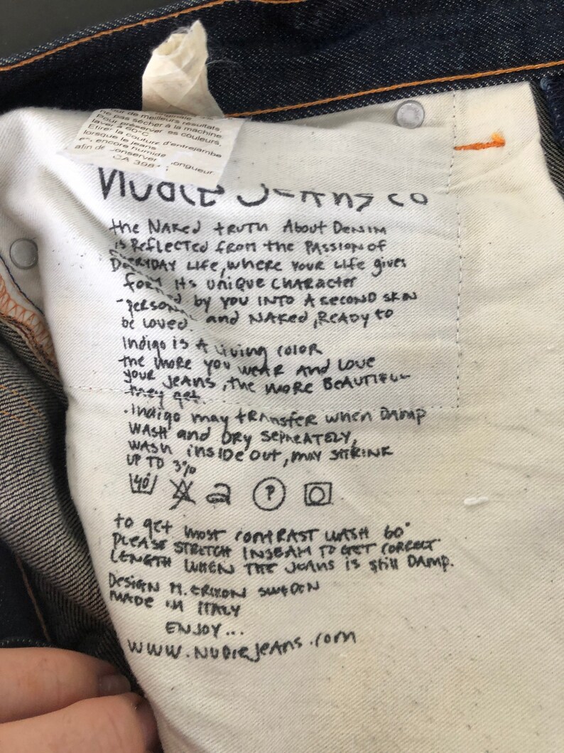 Orignal Nudie Raw Denim Jeans Regular 