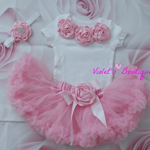 Pink baby girl tutu..pink pettiskirt..tutu outfit..newborn take home outfit